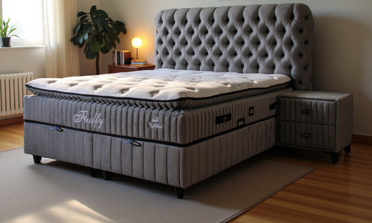 BSS FLUFFY Boxspringbett Set | Matratze H3 | Box und Kopfteil Gowoll.de