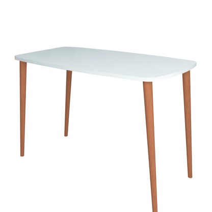 Gowoll-Studienschreibtisch 60 x 105 cm Weiß (Holzbeine) - Ezmann.de