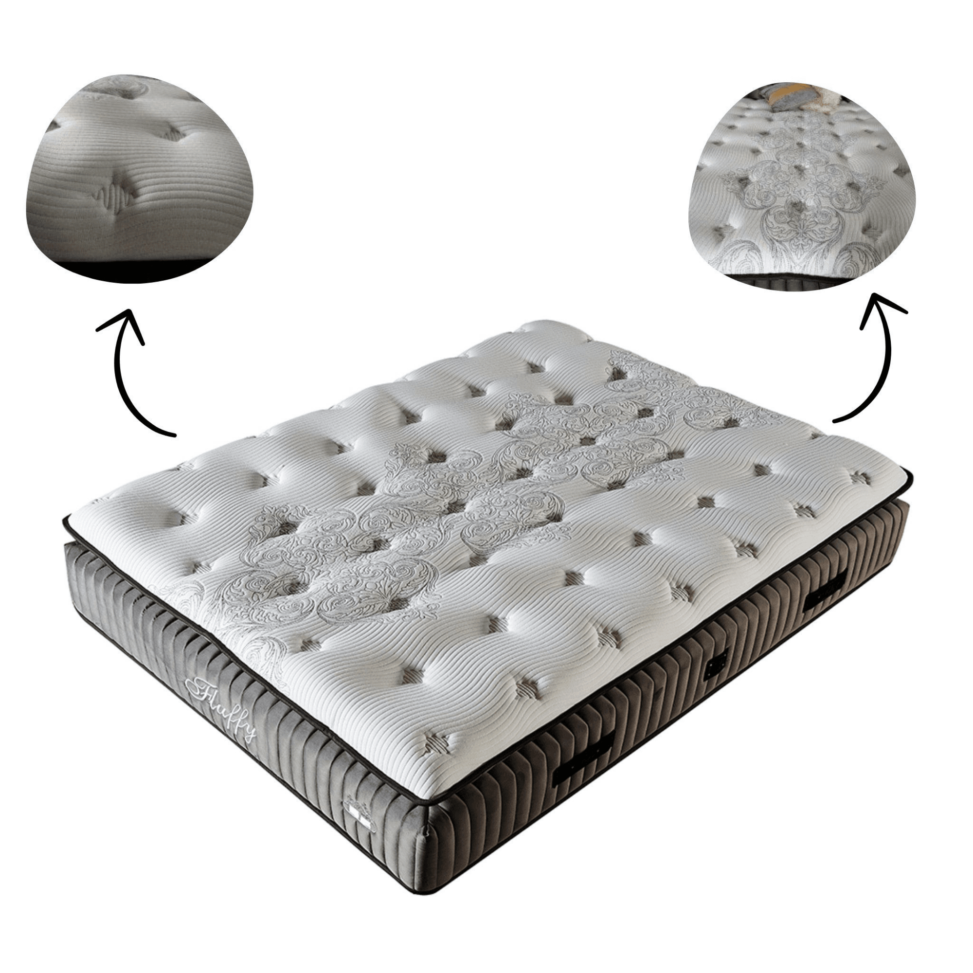 Fluffy Bett Set Boxspringbett mit Matratze mit Topper - Ezmann.de