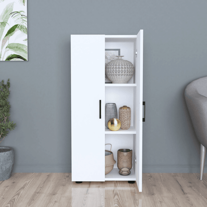 Gowoll Mehrzweckschrank mit 2 Türen 3 Weiß Einlegeboden 108x49x32 cm - Ezmann.de