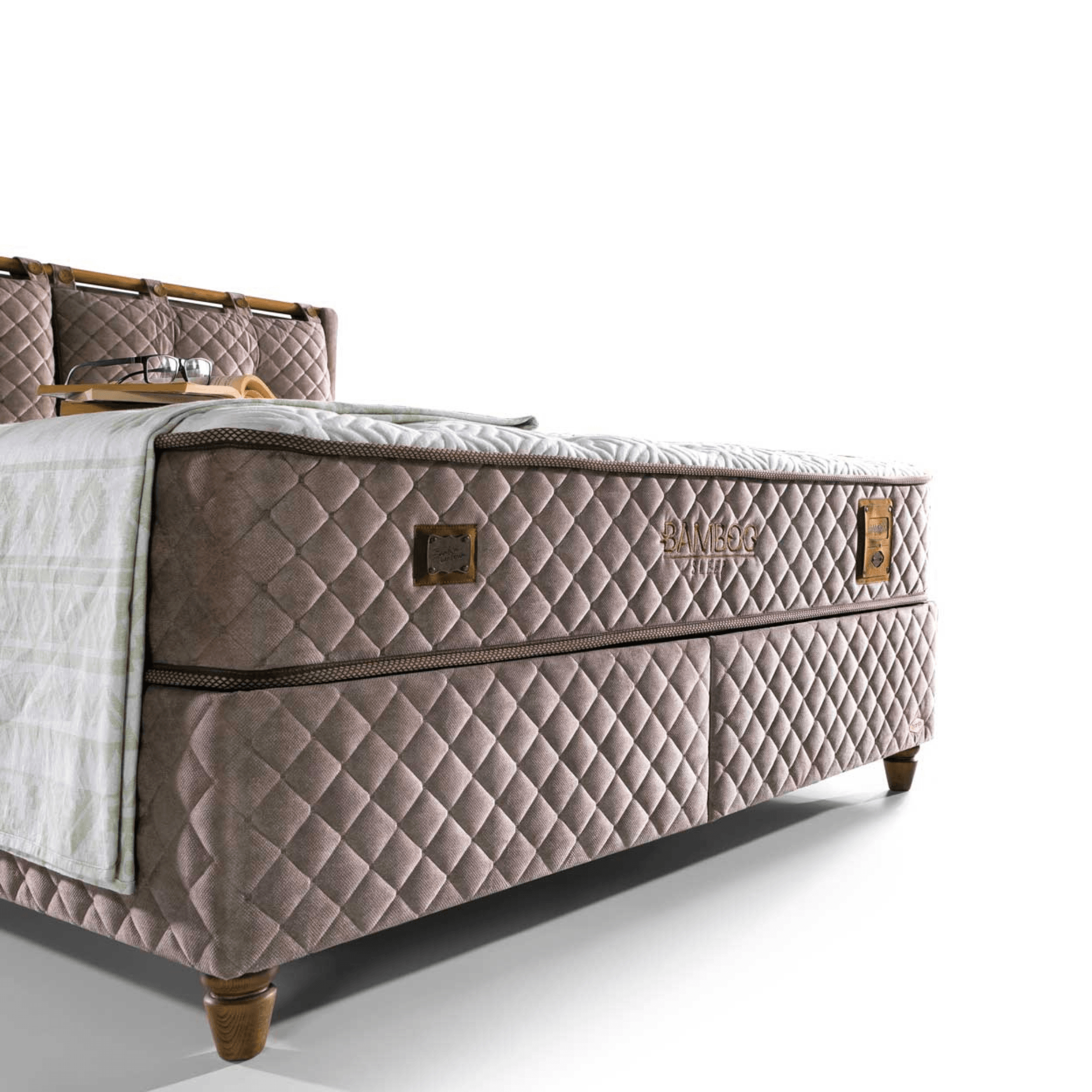 Bambi Bamboo Sleep Boxspringbett Set Schlafzimmer Set mit 7 Schichten Höhe 30 cm Matratze - Ezmann.de