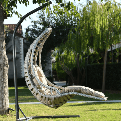 Capri Swing Gartenschaukel Rattan Hängesessel mit Gestell Hängeschaukel Bodrum - Ezmann.de