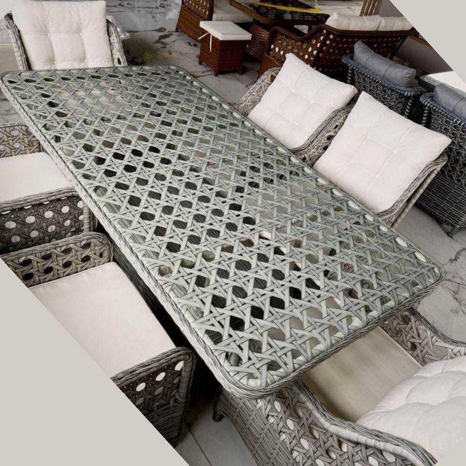 Paffia Gartenmöbel Rattan Balkonmöbel Gartentisch ALUMINIUM - Ezmann.de