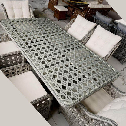 Paffia Gartenmöbel Rattan Balkonmöbel Gartentisch ALUMINIUM - Ezmann.de