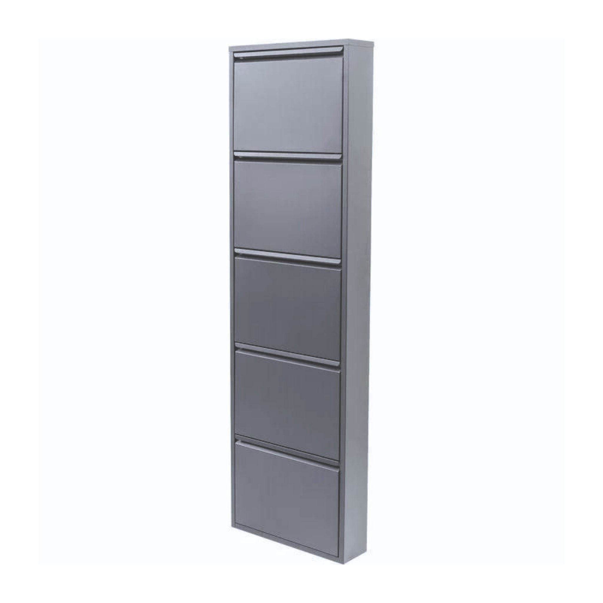 Gowoll Schuhschrank (5 Klappen Anthrazit) - Ezmann.de
