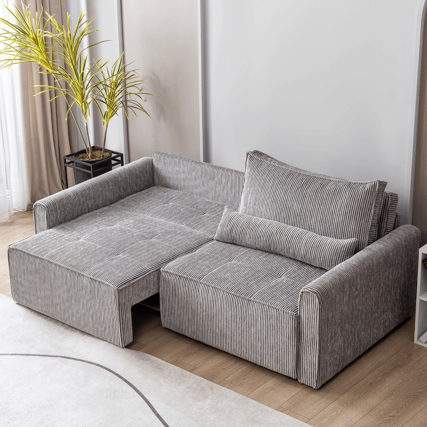Benissa Schlafsofa 3 Sitzer mit Stauraum & Schlaffunktion | Ecksofa & Heimkino-Sofa, verstellbare Rückenlehne