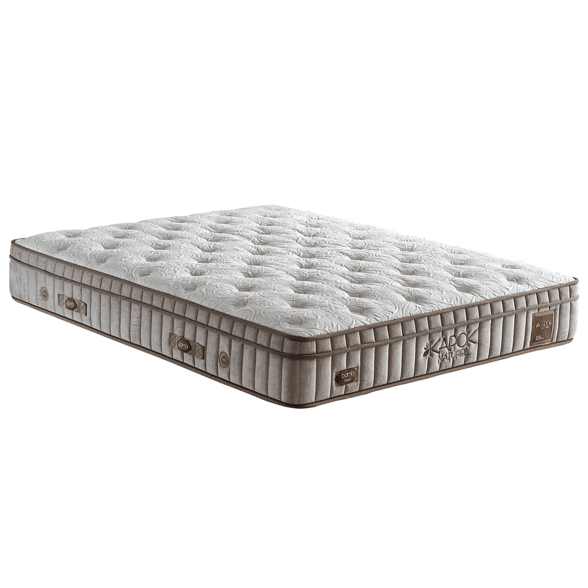Bambi Kapok Naturel Boxspringbett Funktionsbett mit Bettkasten Boxspringbett 180x200 - 90x200 - Ezmann.de