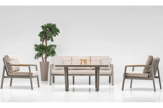 Gowoll Efes Gartenlounge-Set Gartengarnitur Gartenmöbel Set 5 Personen Gartentisch für Outdoor - Ezmann.de