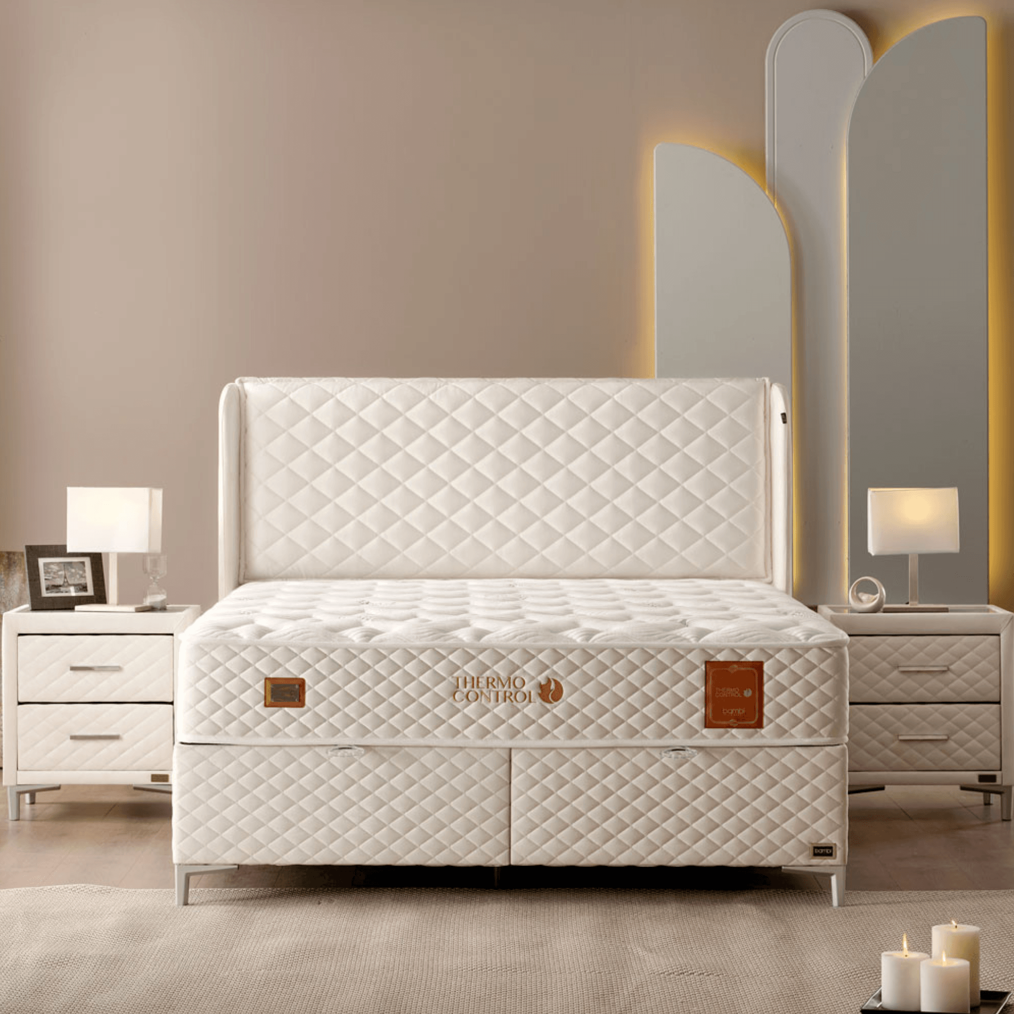 Bambi Thermo Control Boxspringbett mit Matratze & Bettkästen - Ezmann.de