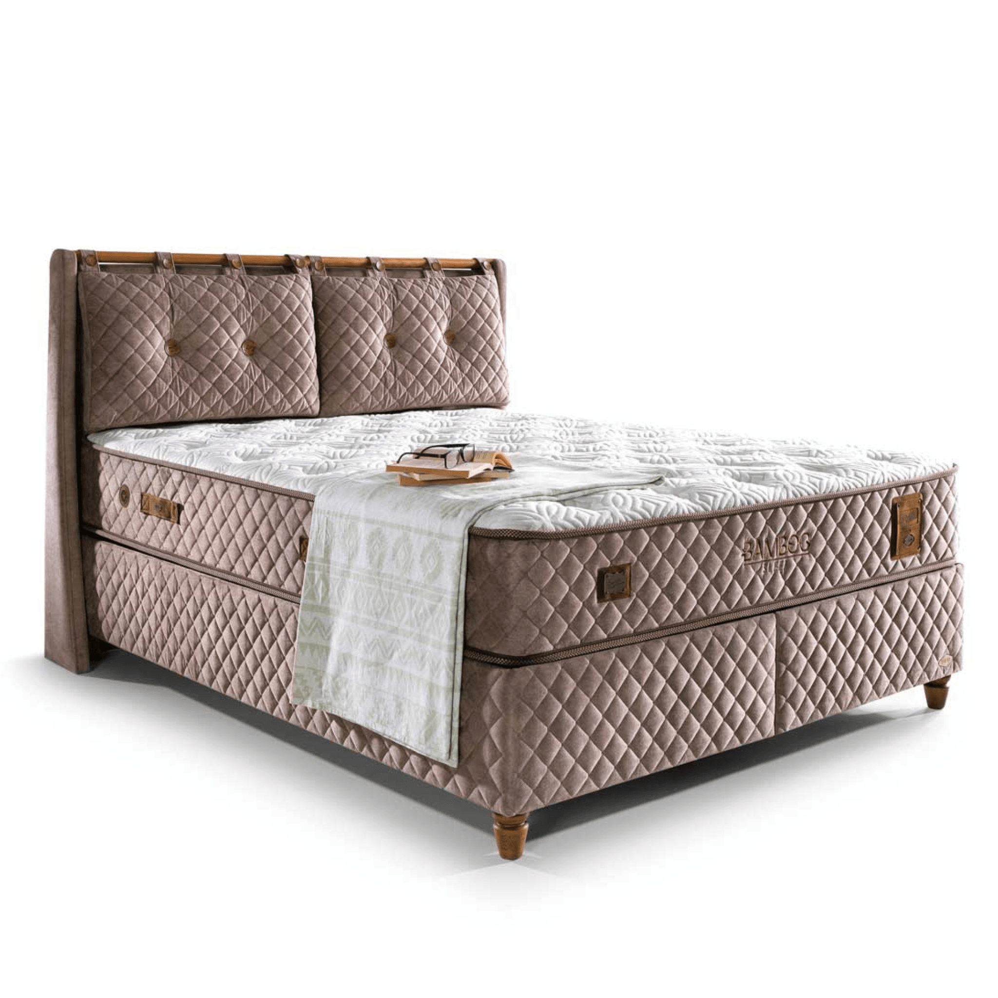 Bambi Bamboo Sleep Boxspringbett Set Schlafzimmer Set mit 7 Schichten Höhe 30 cm Matratze - Ezmann.de