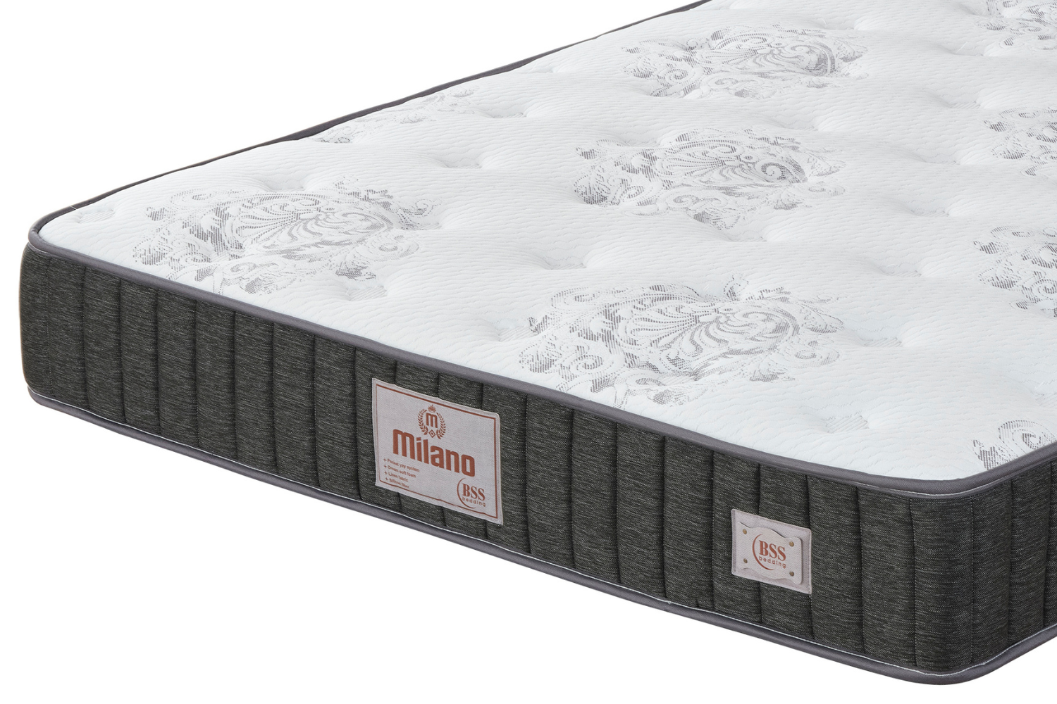 BSS MILANO Boxspringbett Set | Matratze H3 | Box und Kopfteil Gowoll.de