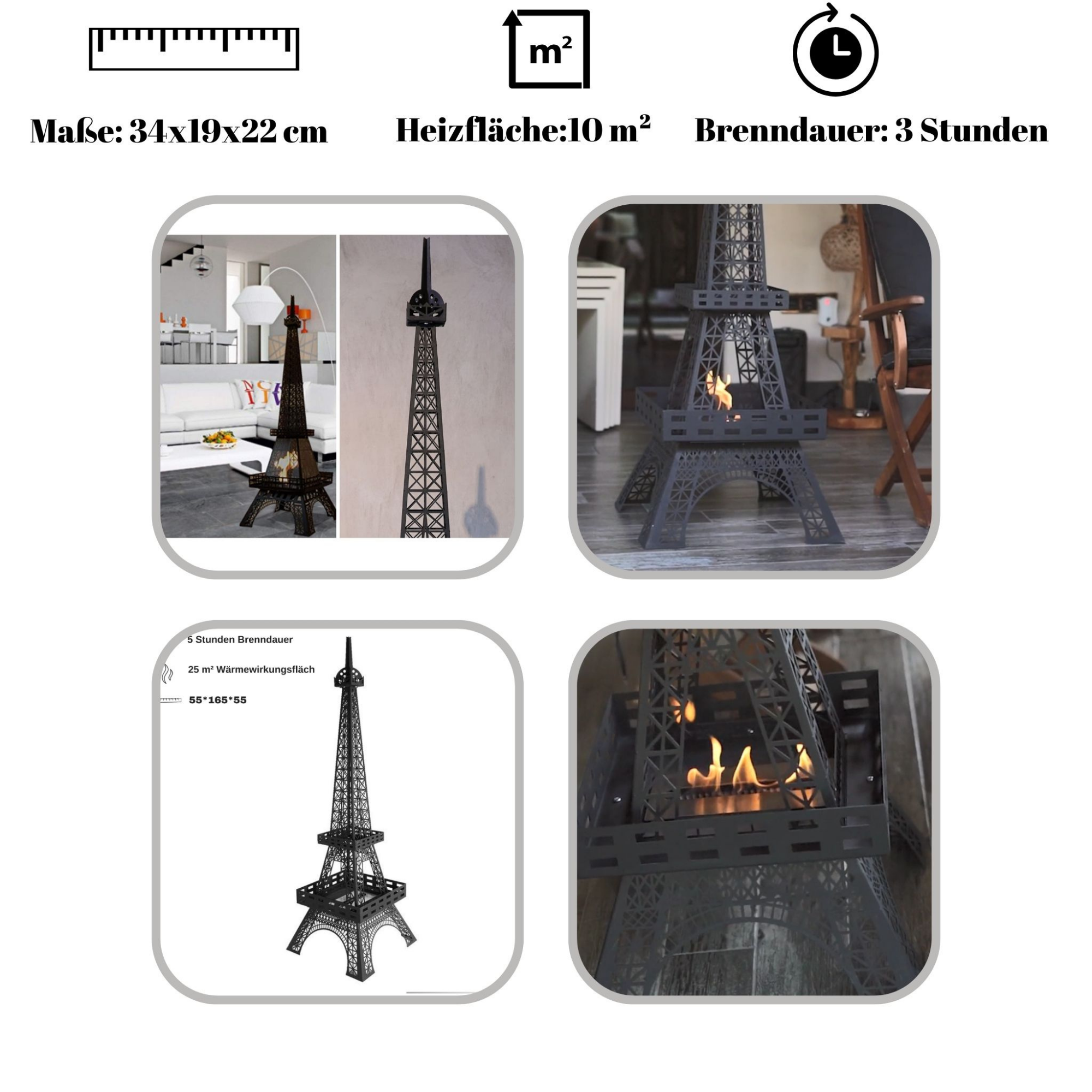 Korflame Eifelturm Tischkamin Ezmann