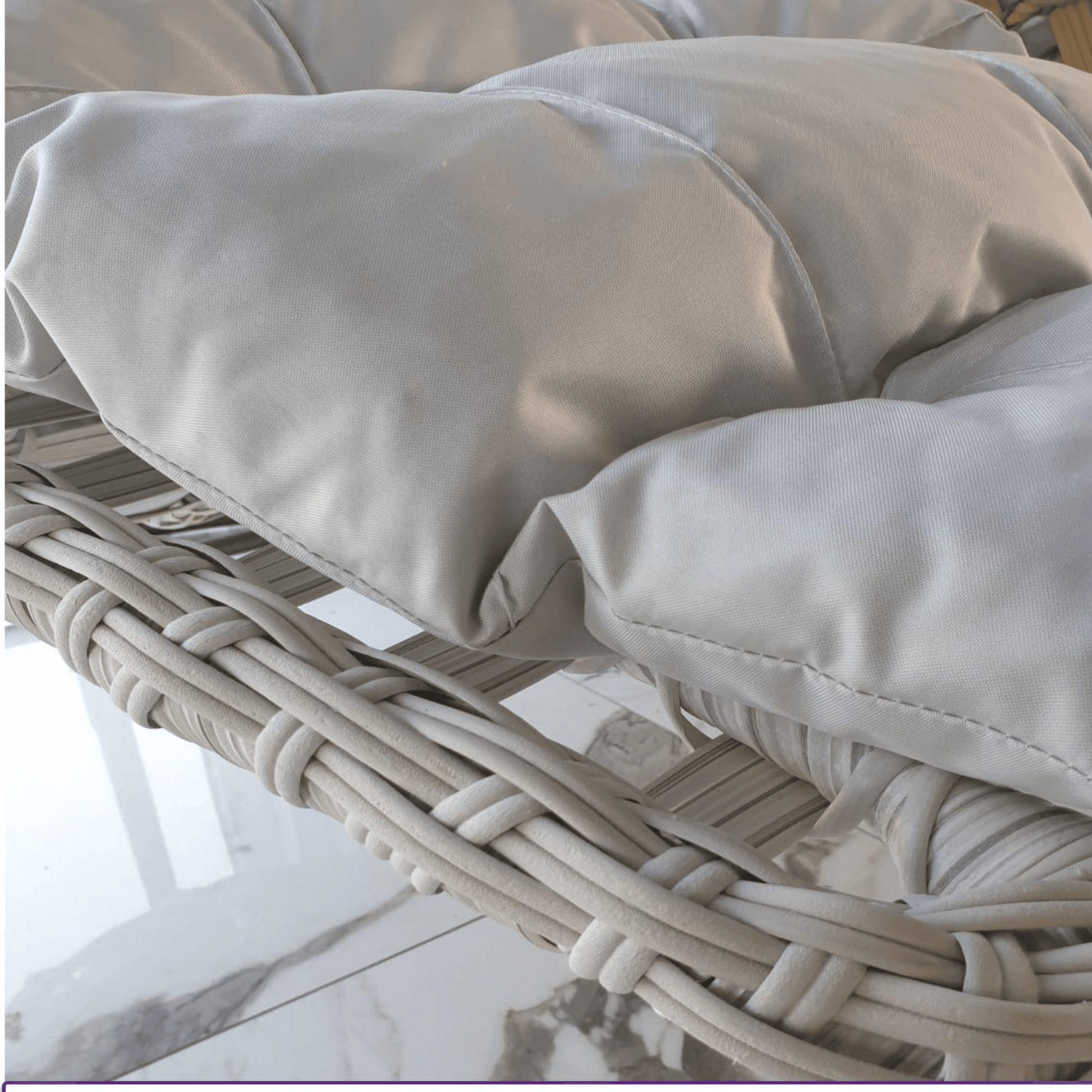 Gowoll Gartenschaukel Rattan Hängesessel mit Gestell Hängeschaukel Alacati Plus - Ezmann.de