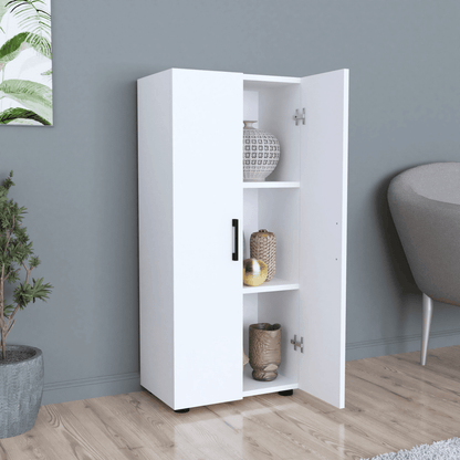 Gowoll Mehrzweckschrank mit 2 Türen 3 Weiß Einlegeboden 108x49x32 cm - Ezmann.de