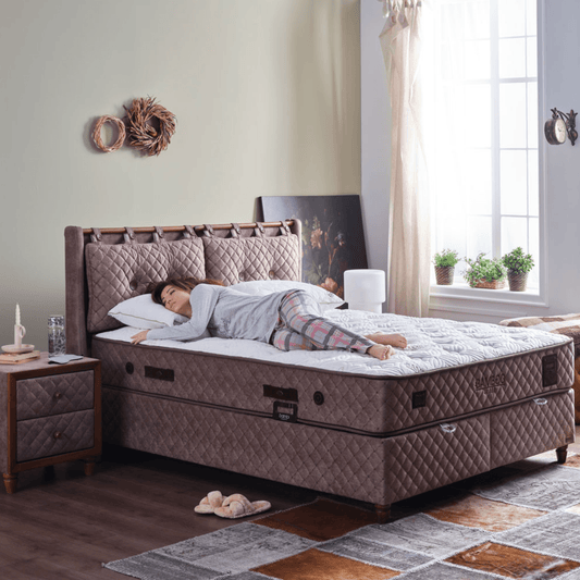 Bambi Bamboo Sleep Boxspringbett Set Schlafzimmer Set mit 7 Schichten Höhe 30 cm Matratze - Ezmann.de