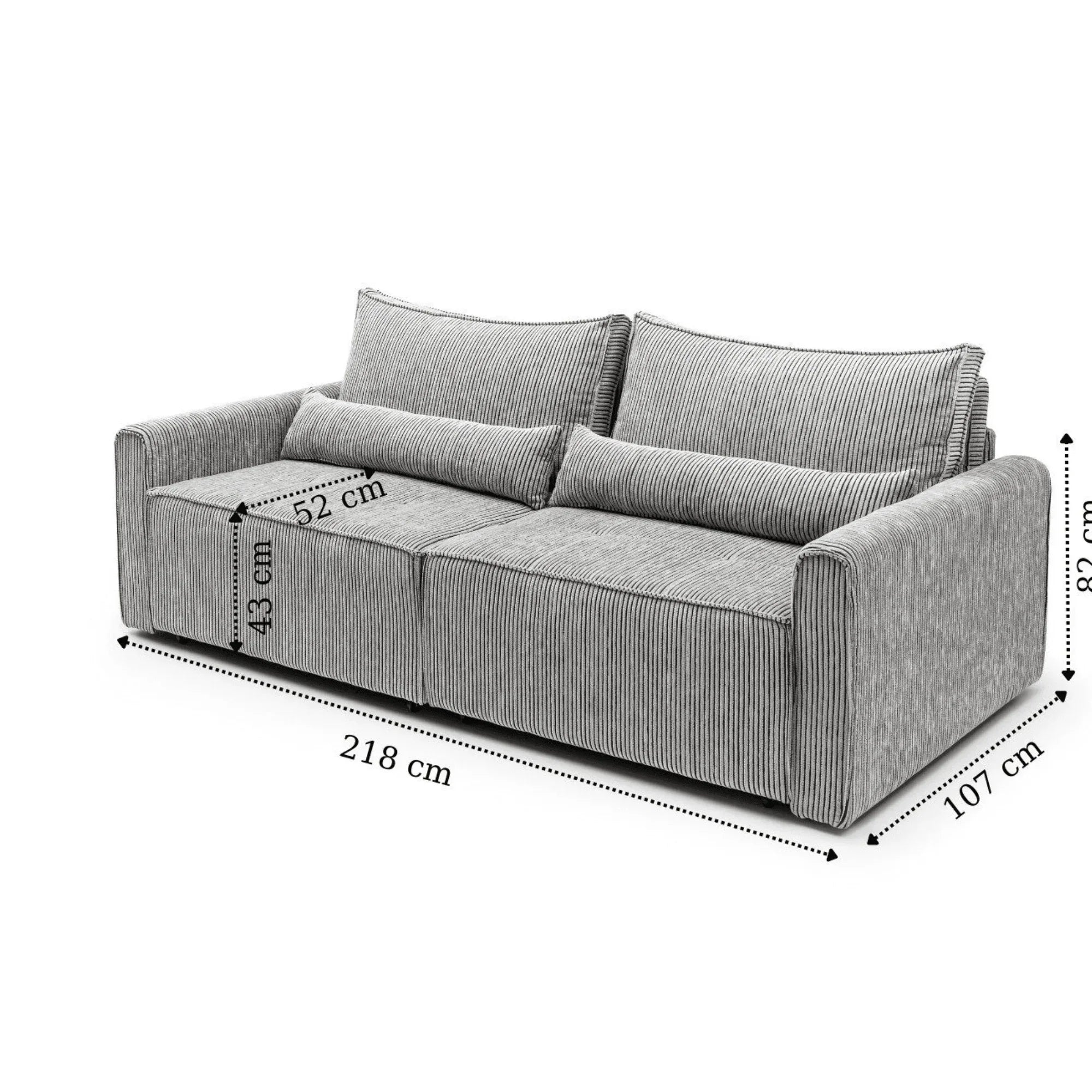 Benissa Schlafsofa 3 Sitzer mit Stauraum & Schlaffunktion | Ecksofa & Heimkino-Sofa, verstellbare Rückenlehne - Ezmann.de