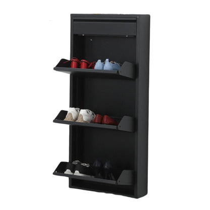 Alveon Schuhschrank (3+1 Klappen Anthrazit ) - Ezmann.de