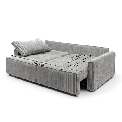 Benissa Schlafsofa 3 Sitzer mit Stauraum & Schlaffunktion | Ecksofa & Heimkino-Sofa, verstellbare Rückenlehne