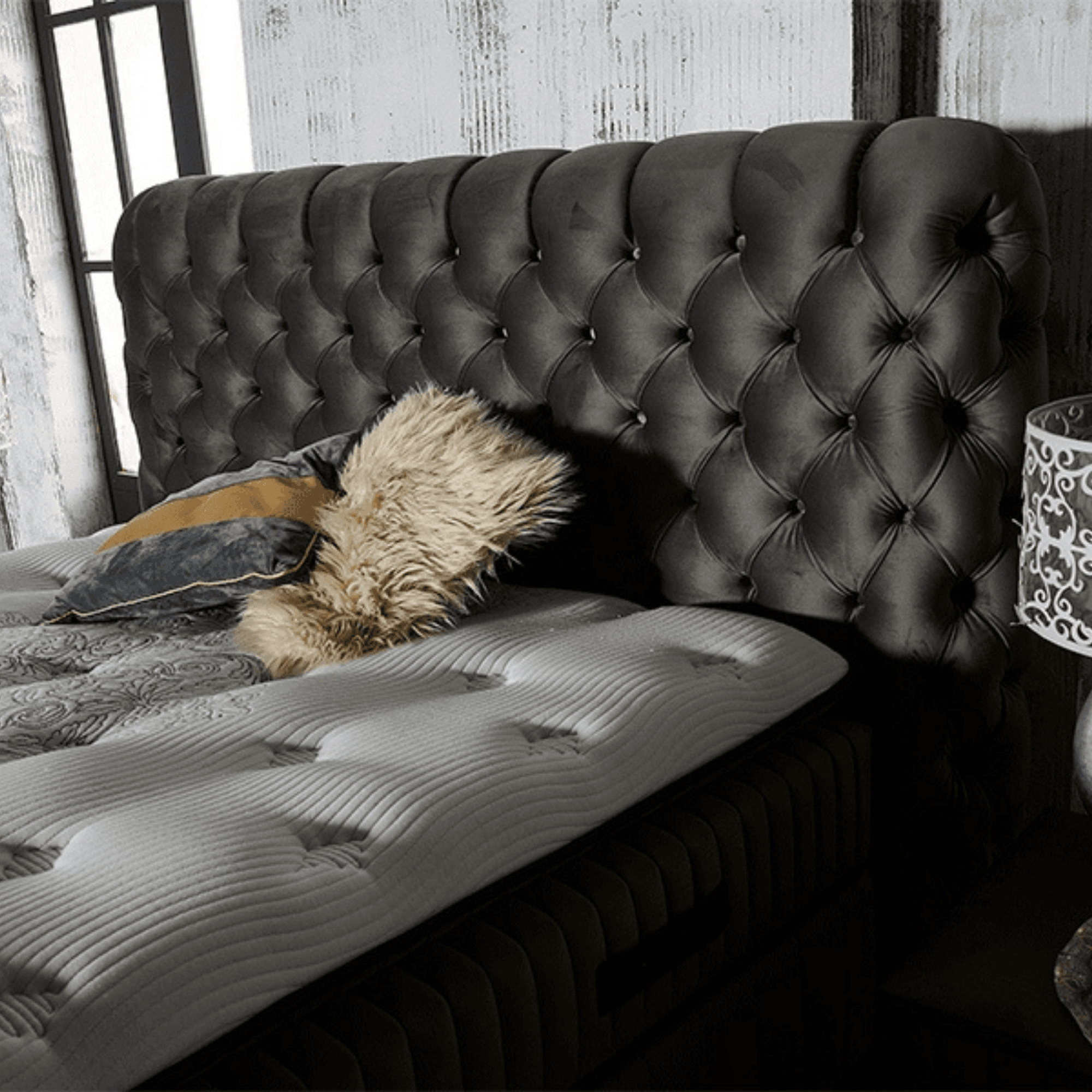 Fluffy Bett Set Boxspringbett mit Matratze mit Topper - Ezmann.de