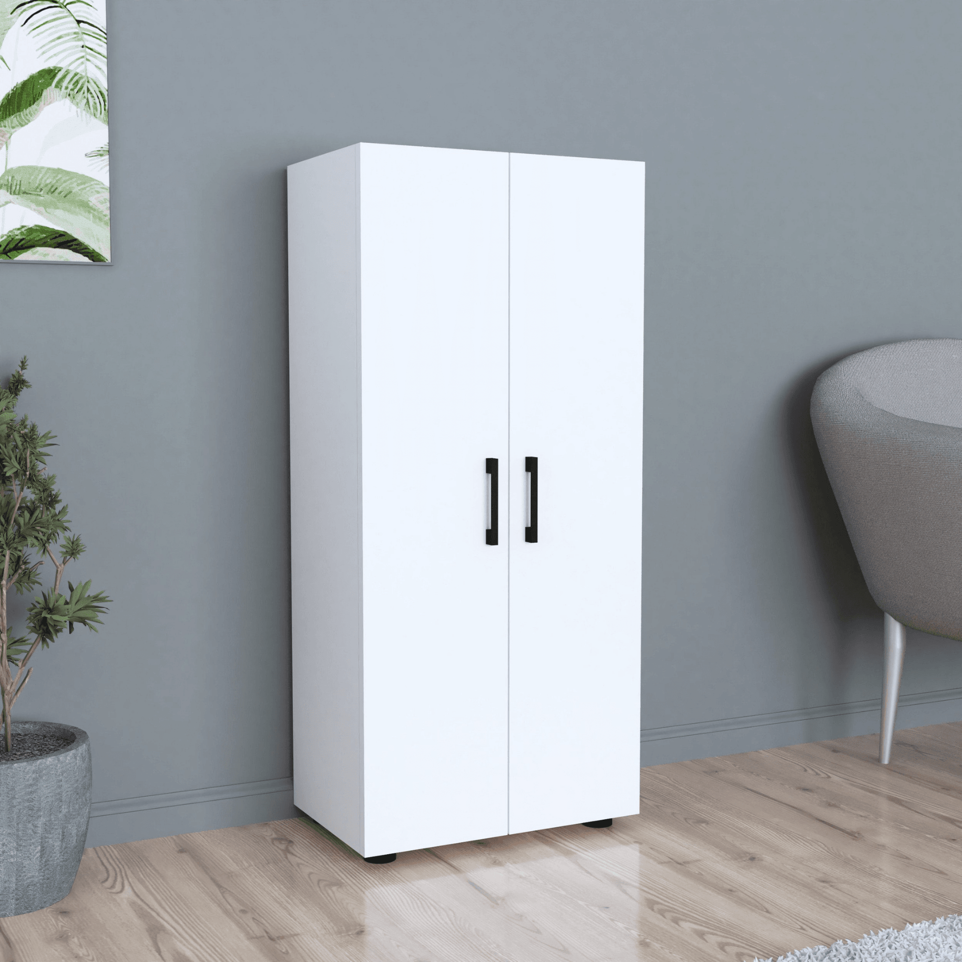 Gowoll Mehrzweckschrank mit 2 Türen 3 Weiß Einlegeboden 108x49x32 cm - Ezmann.de