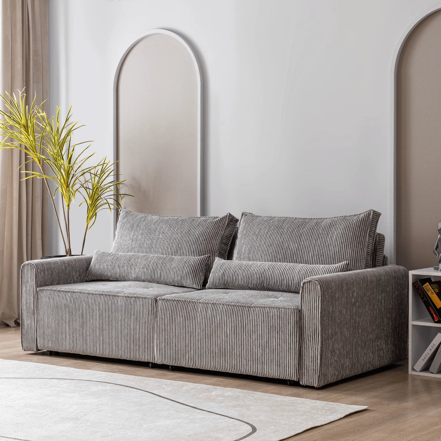 Benissa Schlafsofa 3 Sitzer mit Stauraum & Schlaffunktion | Ecksofa & Heimkino-Sofa, verstellbare Rückenlehne