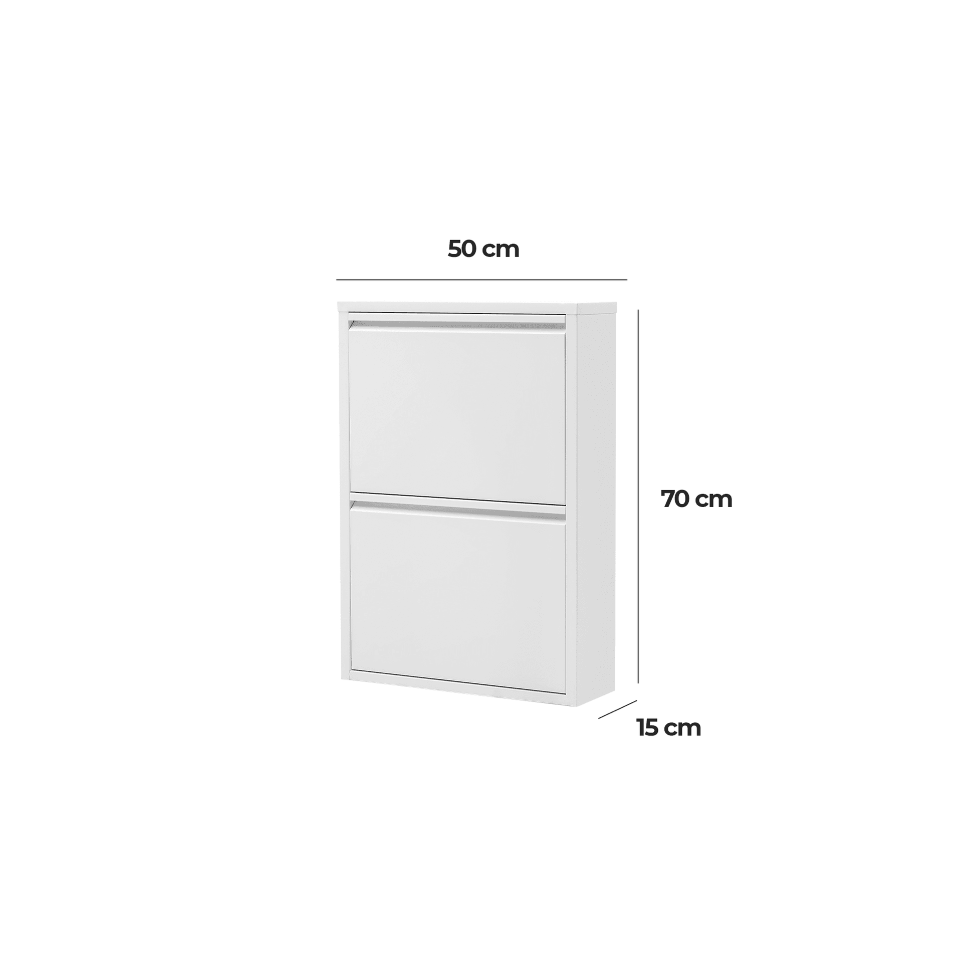 Alveon Schuhschrank (2 Klappen Weiß) - Ezmann.de