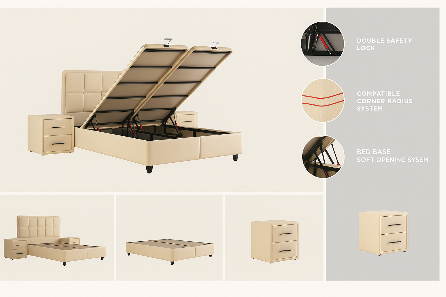 BSS SIABEDD Boxspringbett Set | Matratze H3 | Box und Kopfteil Gowoll.de