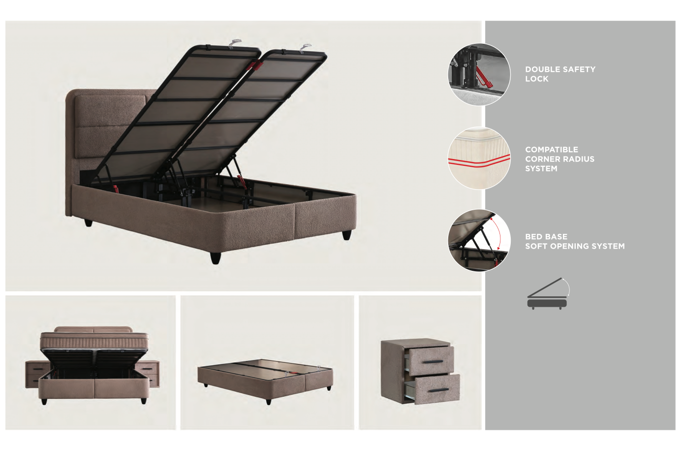 BSS LUCCEBEDD Boxspringbett Set |  Matratze H3 | Box und Kopfteil Gowoll.de
