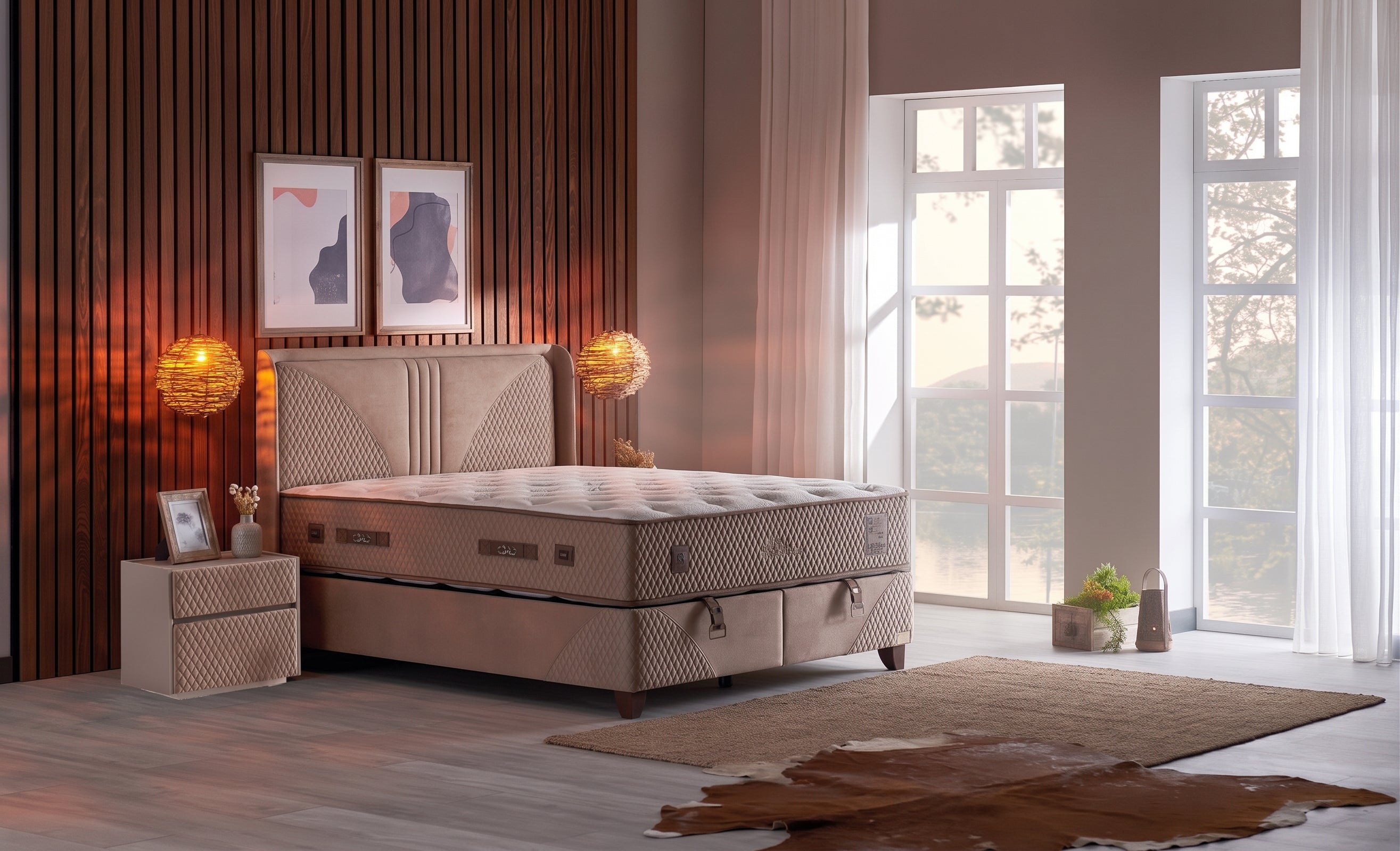 Bambi Bett Clima Naturel Boxspringbett Schlafzimmer Set