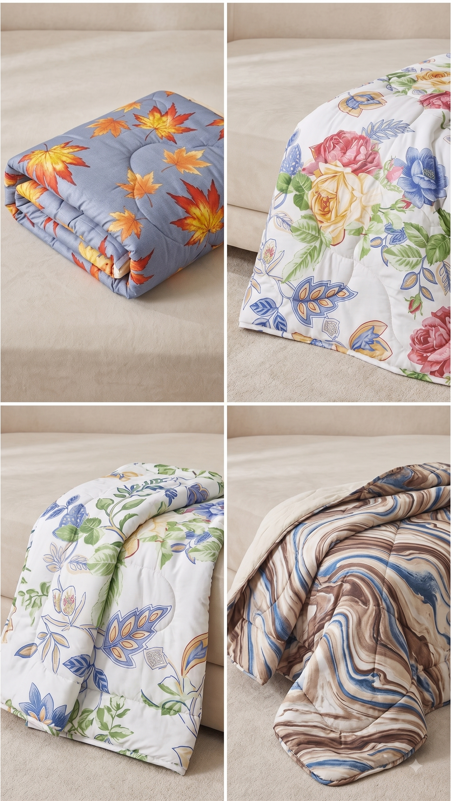 Miabella Home Premium Steppbett (155x215 cm / 195x215 cm) – Micro-Satin Ganzjahresdecke