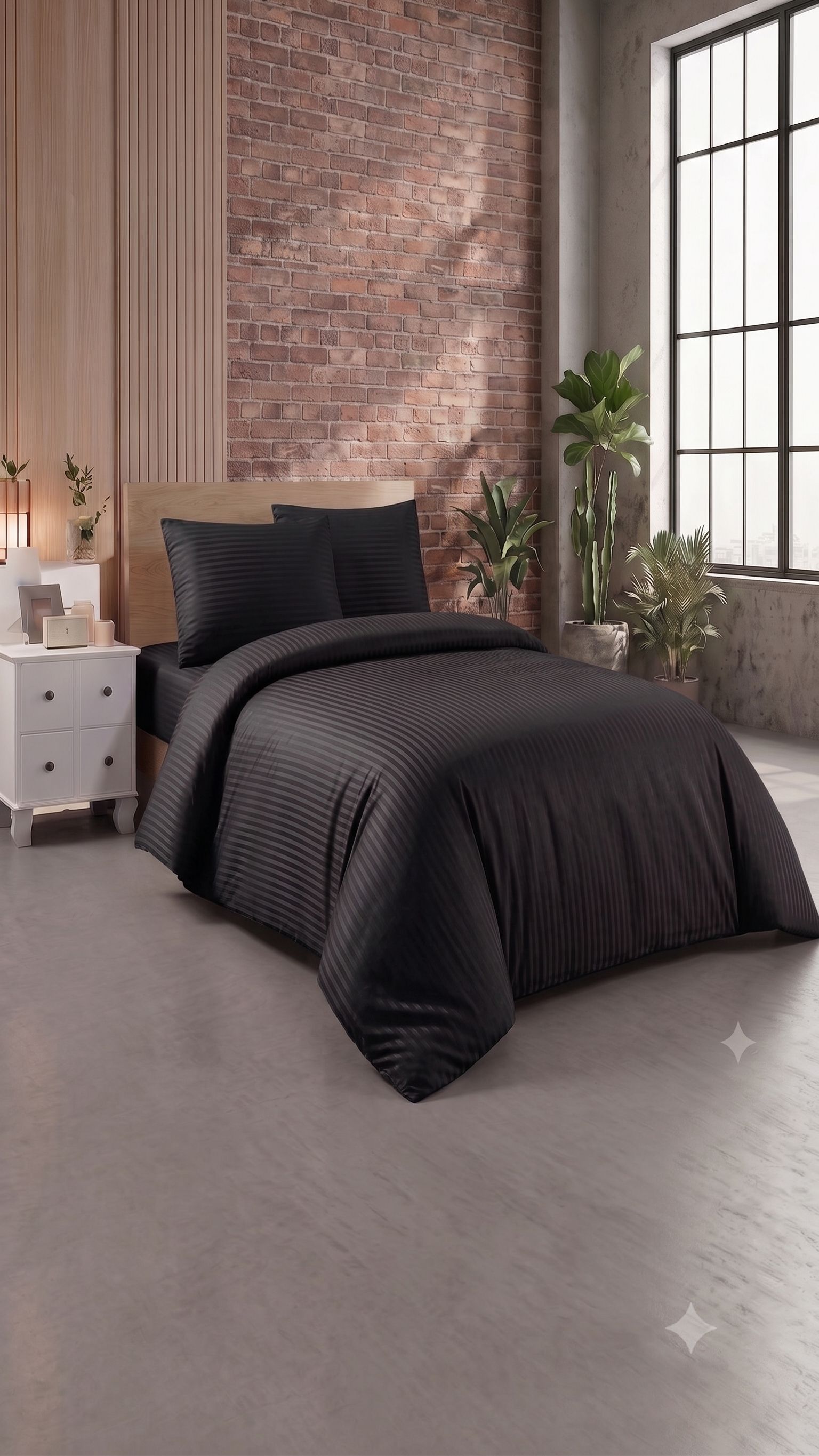 MiaBella Satin Bettwäsche 200x220 cm, 4-teilig