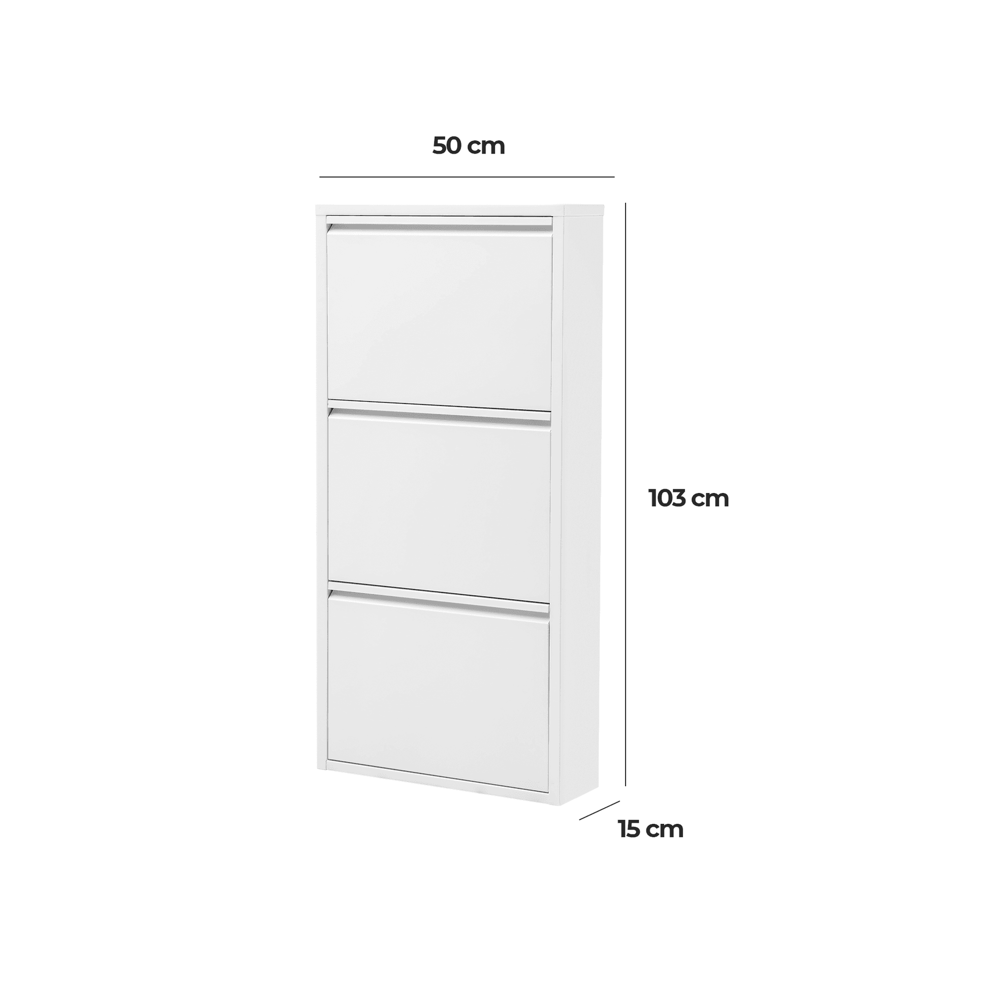 Alveon Schuhschrank (3 Klappen Weiß) - Ezmann.de