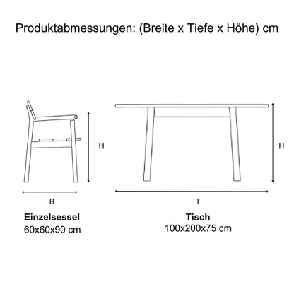 Gowoll Argos Aluminium Gartenlounge-Set Wetterfeste Gartenmöbel Set 6 Personen für Outdoor Terassenmöbel - Ezmann.de