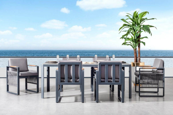 Gowoll Argos Aluminium Gartenlounge-Set Wetterfeste Gartenmöbel Set 6 Personen für Outdoor Terassenmöbel - Ezmann.de