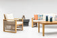 Gowoll Argos Holz Gartenlounge-Set Gartengarnitur Gartenmöbel Set 5 Personen Gartentisch für Outdoor - Ezmann.de