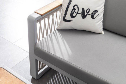 Gowoll Argos Grau Ireko Holz Tisch Set 5 Personen Gartentisch für Outdoor - Ezmann.de