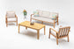 Gowoll Artemis Holz Gartenlounge-Set Gartengarnitur Gartenmöbel Set 5 Personen Gartentisch für Outdoor - Ezmann.de