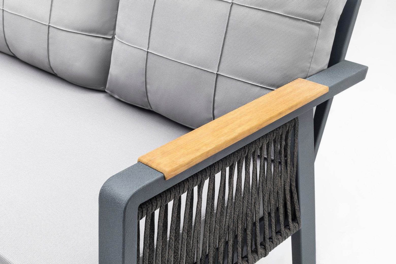 Gowoll Artemis Plus Anthrazit Gartenlounge-Set Gartengarnitur Gartenmöbel Set 5 Personen Gartentisch für Outdoor - Ezmann.de