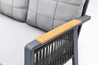 Gowoll Artemis Plus Anthrazit Gartenlounge-Set Gartengarnitur Gartenmöbel Set 5 Personen Gartentisch für Outdoor - Ezmann.de