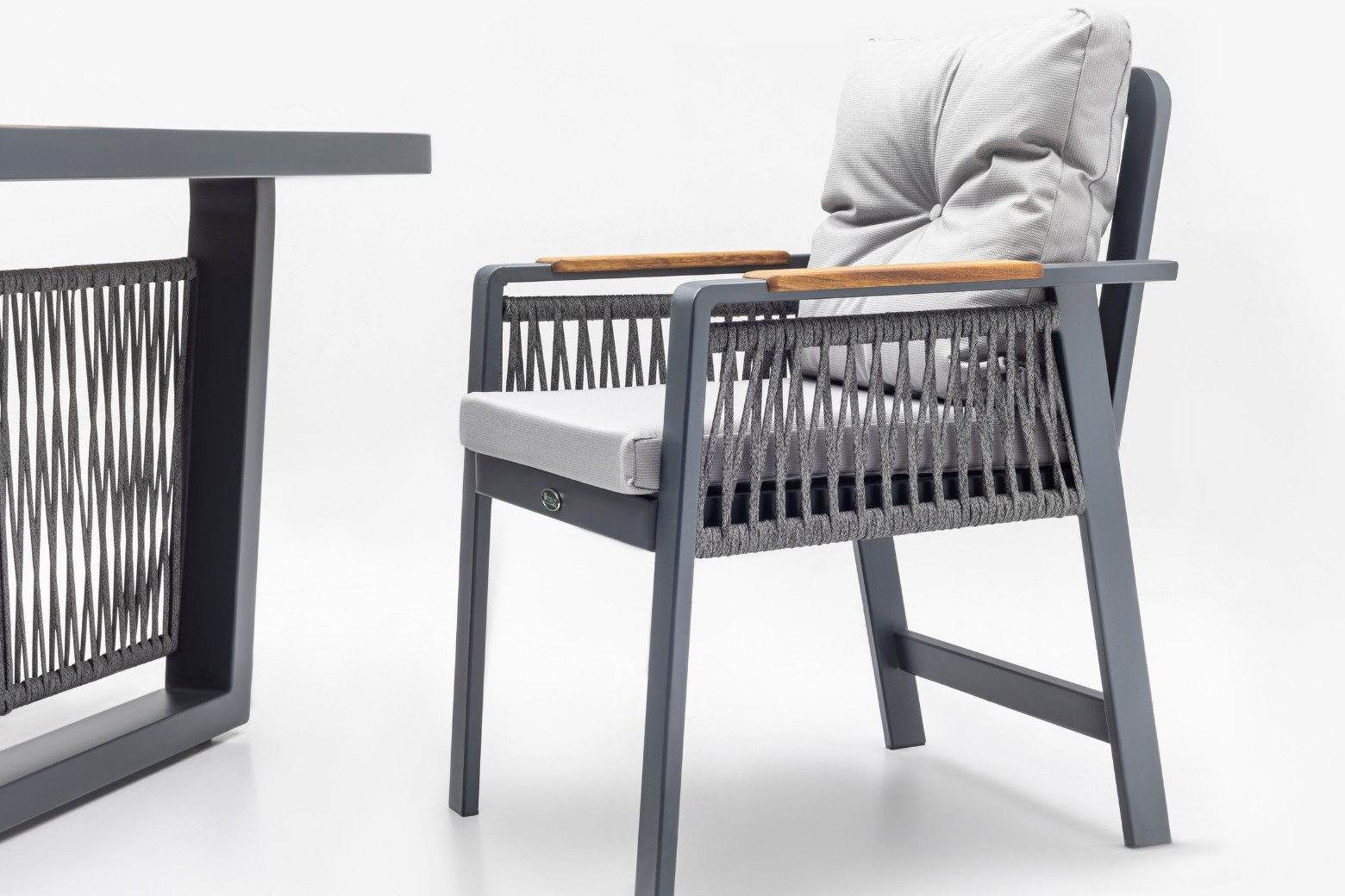 Gowoll Artemis Plus Anthrazit Gartenlounge-Set Wetterfeste Holz Gartenmöbel Set 6 Personen für Outdoor Terassenmöbel - Ezmann.de