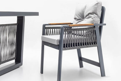 Gowoll Artemis Plus Anthrazit Gartenlounge-Set Wetterfeste Holz Gartenmöbel Set 6 Personen für Outdoor Terassenmöbel - Ezmann.de