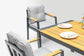 Gowoll Efes Anthrazit Gartenlounge-Set Wetterfeste Holz Gartenmöbel Set 6 Personen für Outdoor Terassenmöbel