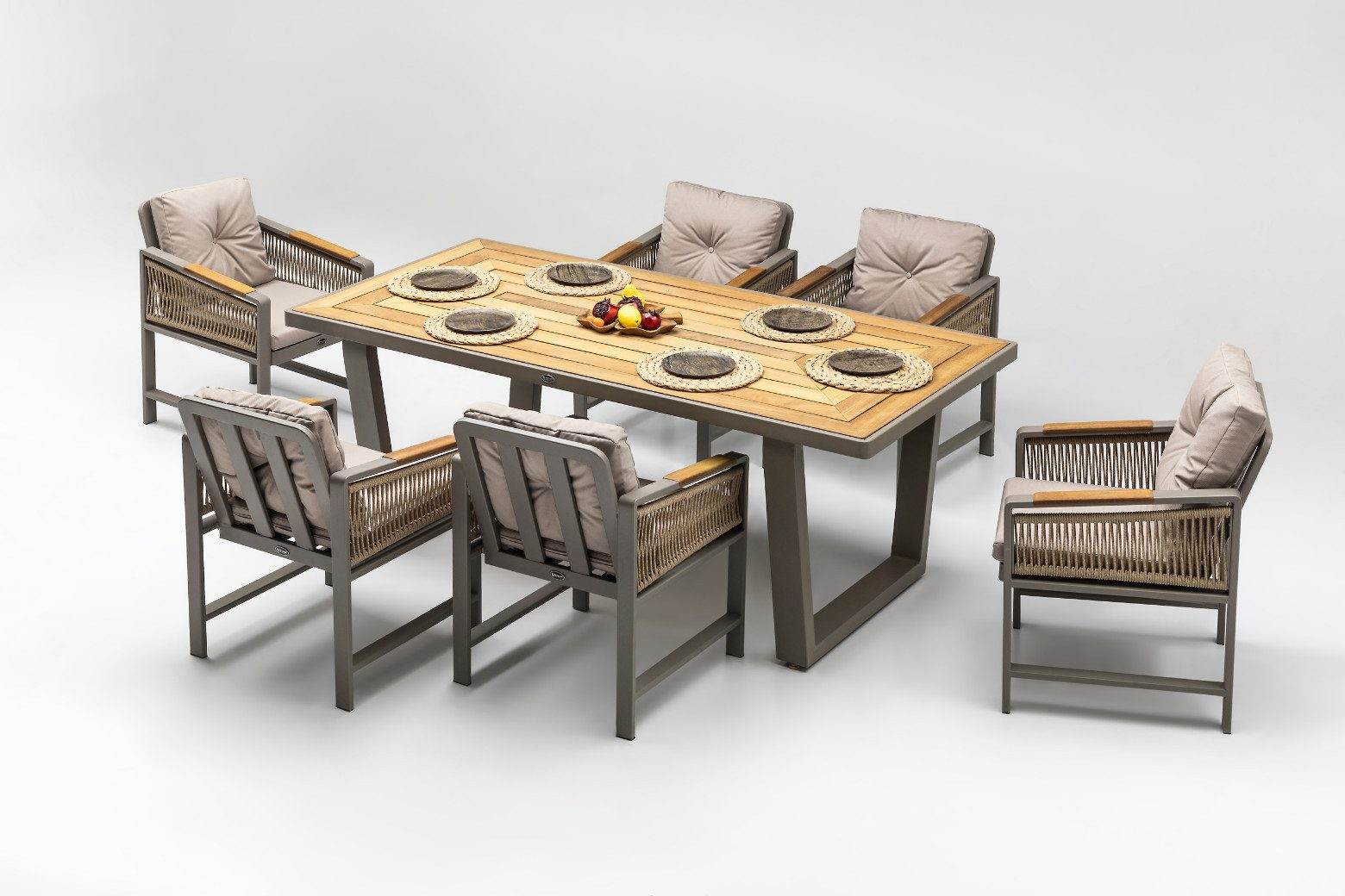 Gowoll Mykonos Plus Gartenlounge-Set Wetterfeste Holz Gartenmöbel Set 6 Personen für Outdoor Terassenmöbel - Ezmann.de