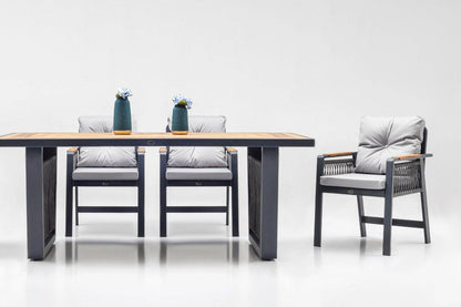 Gowoll Artemis Plus Anthrazit Gartenlounge-Set Wetterfeste Holz Gartenmöbel Set 6 Personen für Outdoor Terassenmöbel - Ezmann.de