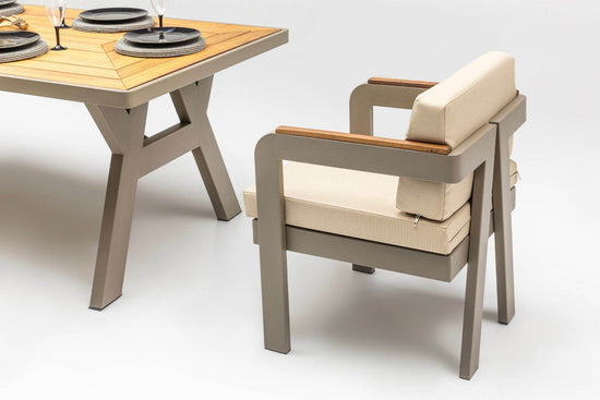 Gowoll Atlantis Gartenlounge-Set Wetterfeste Holz Gartenmöbel Set 6 Personen für Outdoor Terassenmöbel - Ezmann.de