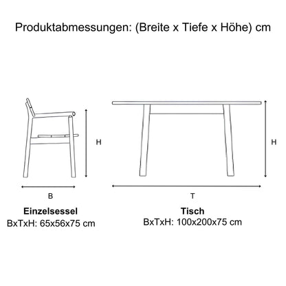 Gowoll Artemis Plus Anthrazit Gartenlounge-Set Wetterfeste Holz Gartenmöbel Set 6 Personen für Outdoor Terassenmöbel - Ezmann.de
