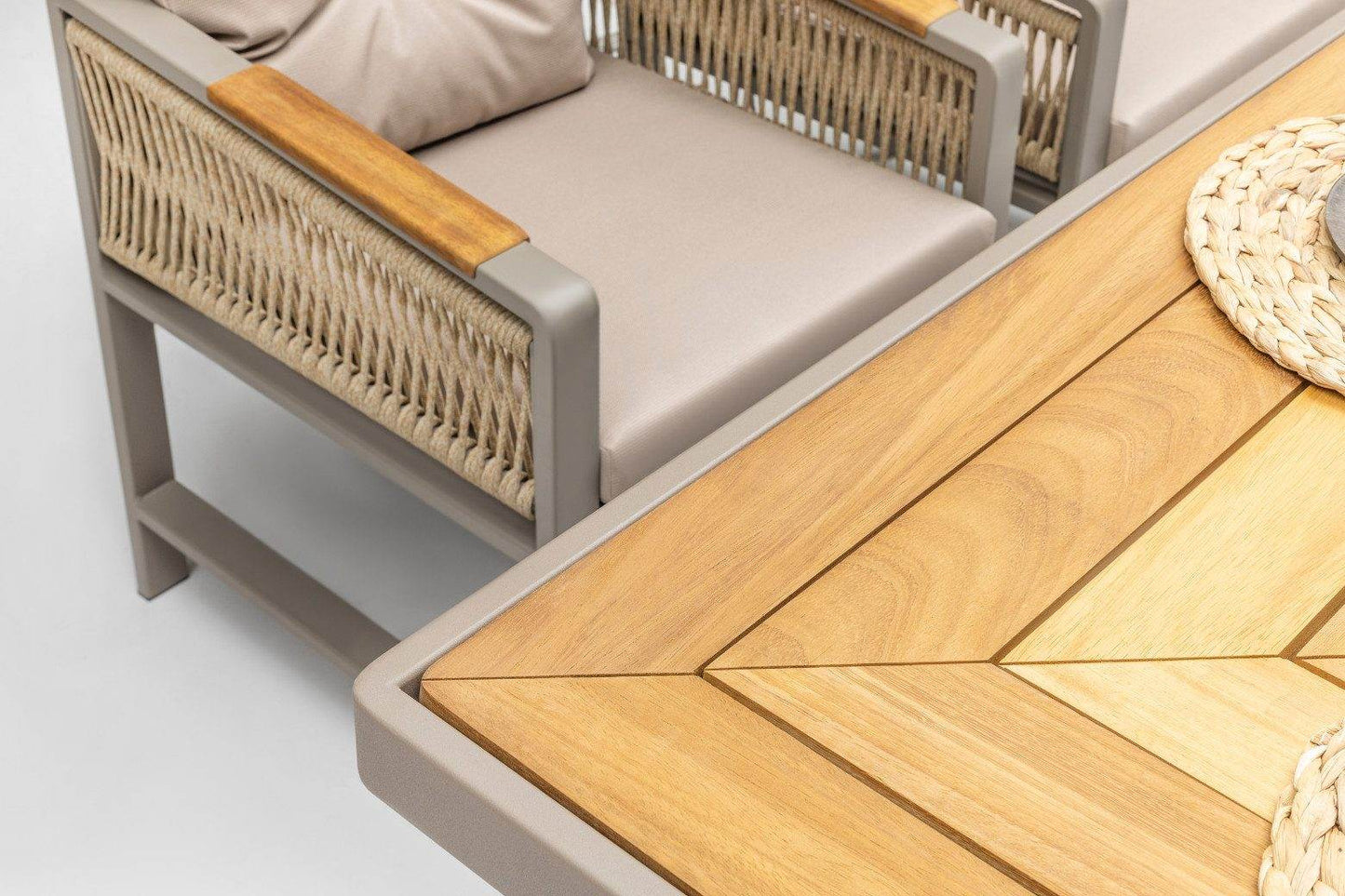 Gowoll Mykonos Plus Gartenlounge-Set Wetterfeste Holz Gartenmöbel Set 6 Personen für Outdoor Terassenmöbel - Ezmann.de