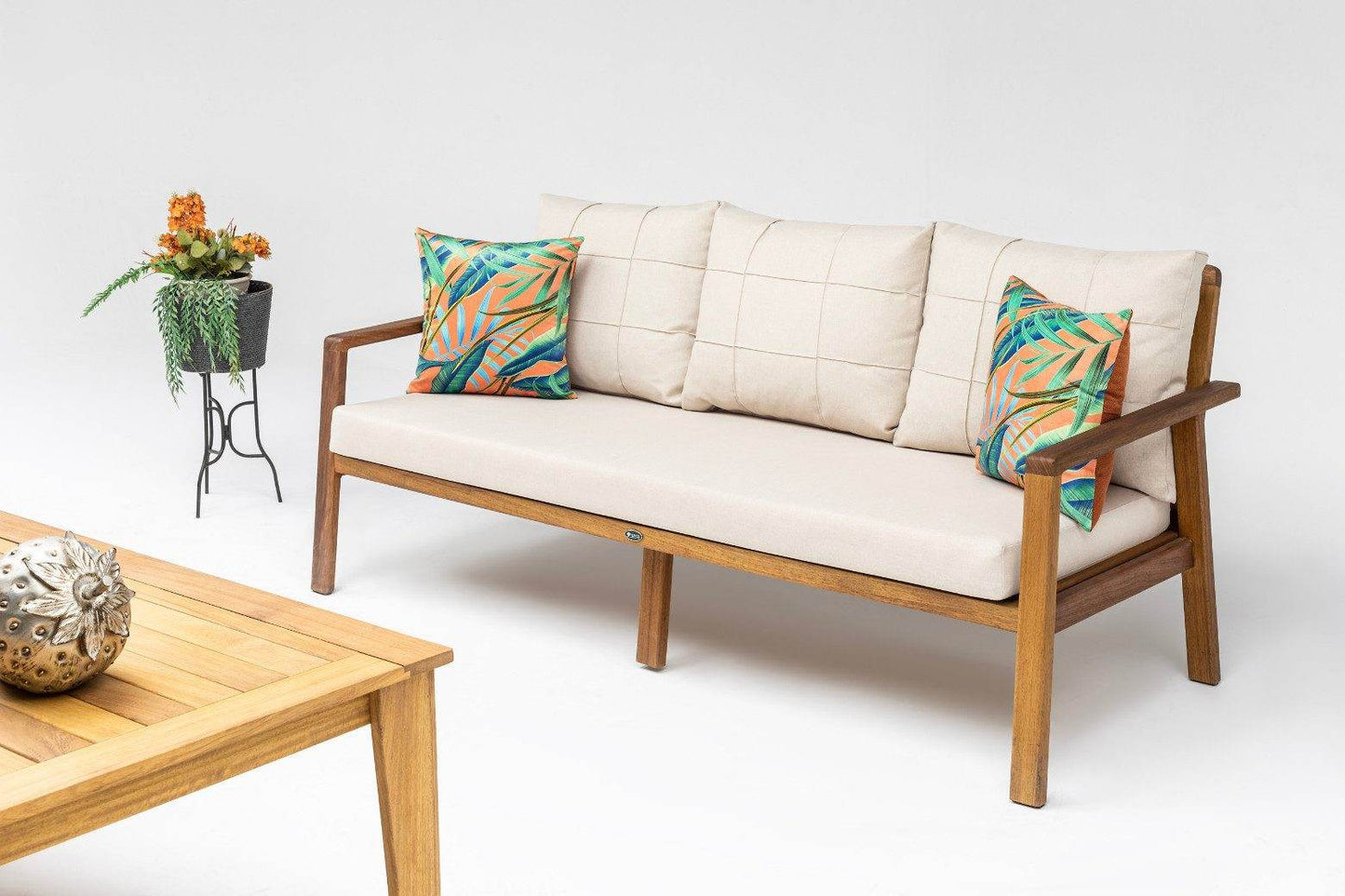 Gowoll Artemis Holz Gartenlounge-Set Gartengarnitur Gartenmöbel Set 5 Personen Gartentisch für Outdoor - Ezmann.de