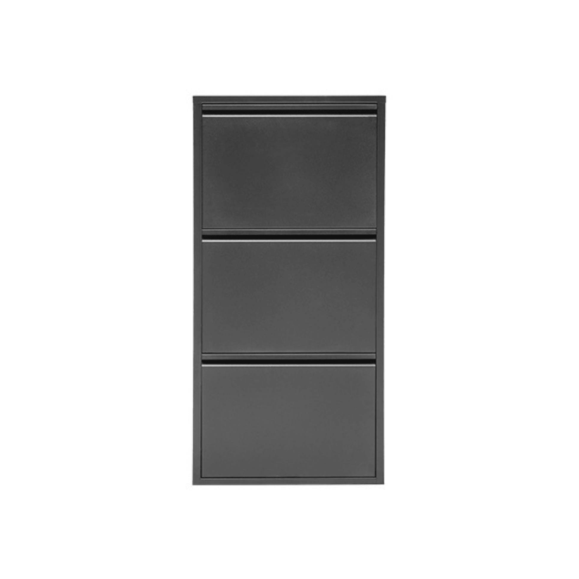 Alveon Schuhschrank (3 Klappen Schwarz) - Ezmann.de