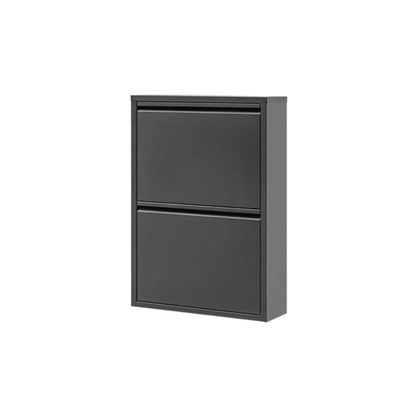 Alveon Schuhschrank (2 Klappen Schwarz) - Ezmann.de